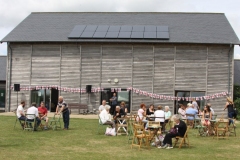 Seating at the rear of the village hall